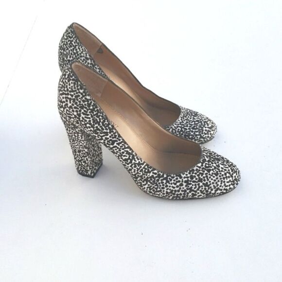J Crew Etta leopard chunky heel pump - Picture 1 of 7